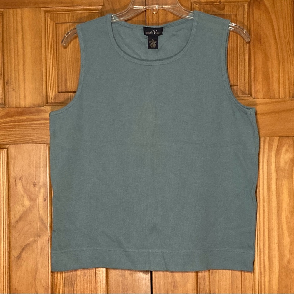 NWOT Vintage 90s Andrea Viccaro Sleeveless Top Green Size XL Extra Large